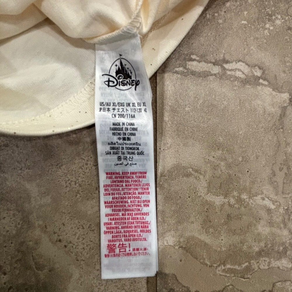 Disney Spirit Jersey Disneyland 70th Anniversary Gold Glitter Castle Cream XL - Picture 9 of 13